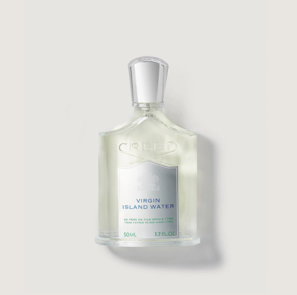 Credit Virgin Island Water perfume on neutral background